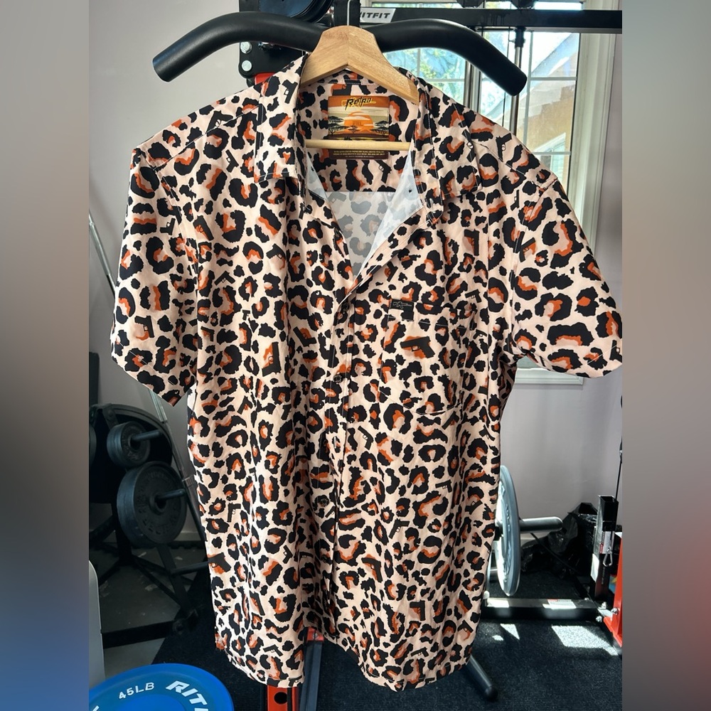 Retro Rifle Leopard 2XL Hawaiian Shirt